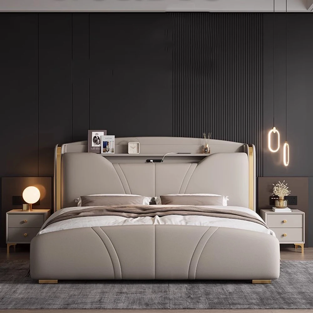

Minimalist Organizer Bed Nightstands Waterproof Storage Headboard Bed Frames King Size Camarotes Para Dormitorio Home Furniture