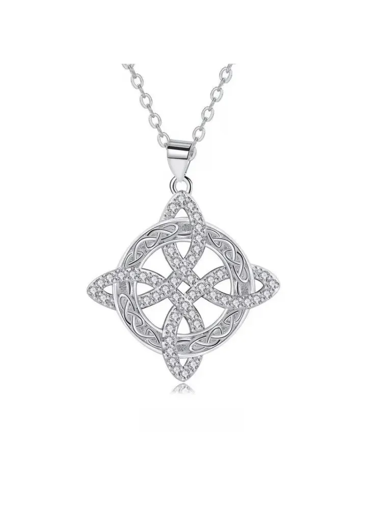 

Goddess of Witches Celtic Knot Pendant Necklace Stainless Steel Fashion Jewelry Accessory