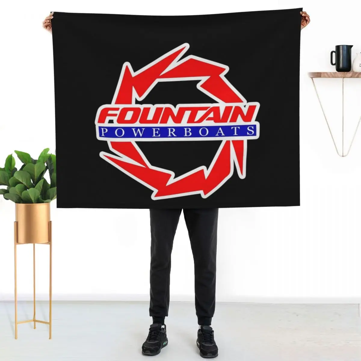 Fountain Powerboats Boat Throw Blanket Stuffeds Furrys Luxury St Luxury Throw Decorative Beds Soft Blankets