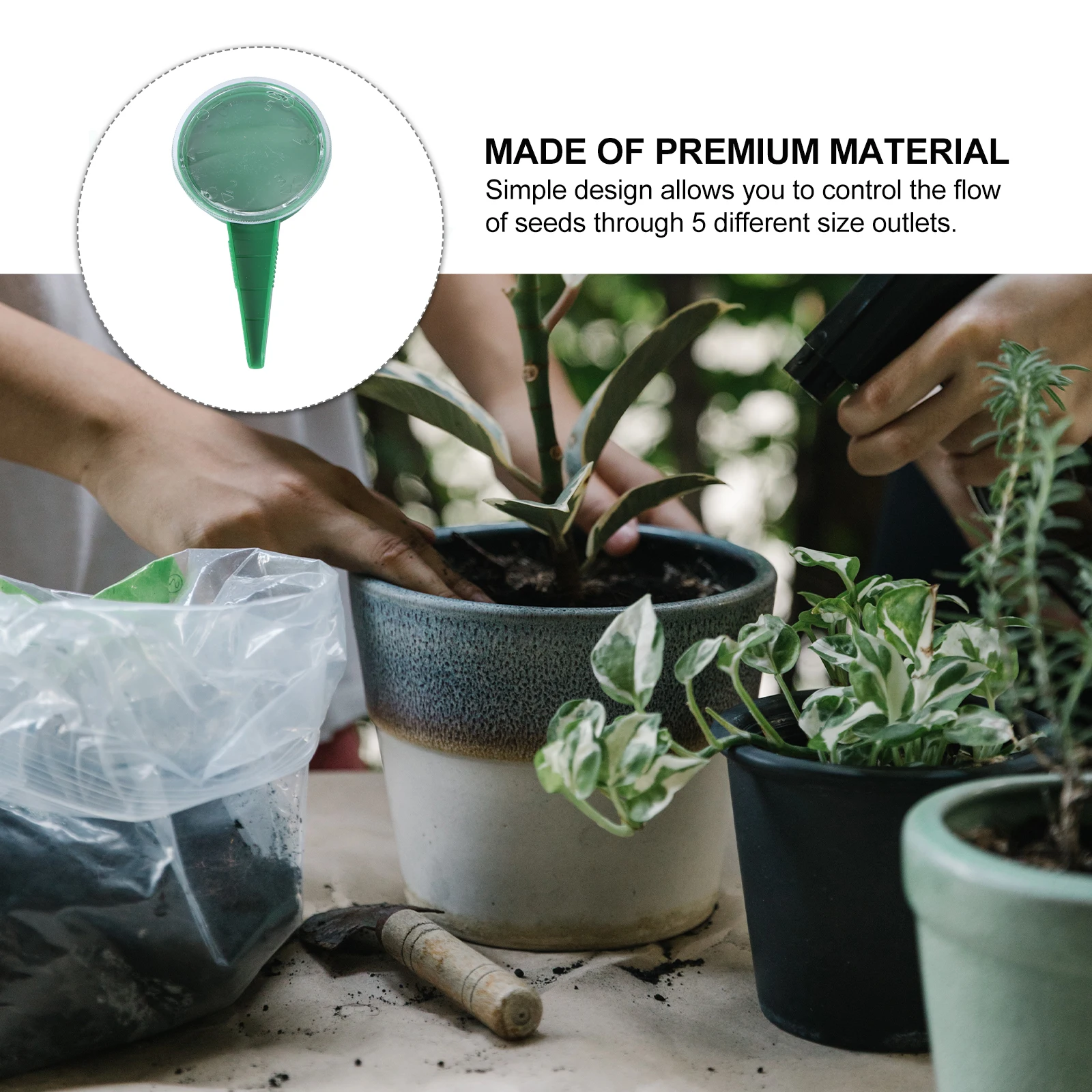 4Pcs Plastic Gardening Tool Seedlings Dispenser Balcony Garden Different Size Safe Ergonomic for Mini