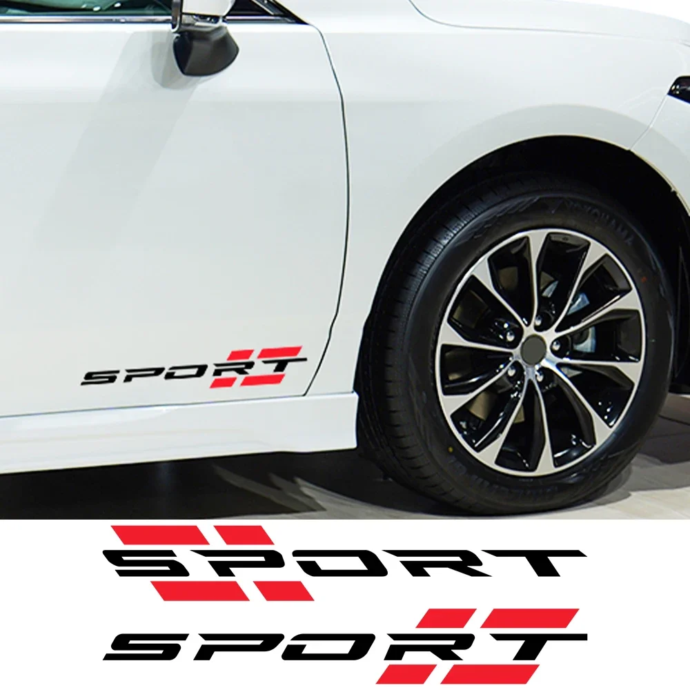 2 Stück Auto-Sport-Styling-Aufkleber, kreative Fahrzeug-Fenster-Vinylfolie, Aufkleber, Racing, Tuning, Außendekoration, Aufkleber, Zubehör