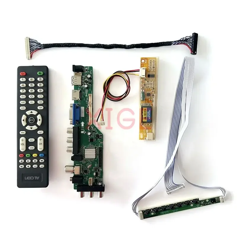 Imagem -03 - Placa do Motorista do Controlador para Faça Você Mesmo Matriz do Lcd Usb Hdmi Vga Avoirdupois ir Dvb Digital Lvds30pin 1920x1200 1ccfl Lp171wu1-a4 Lp171wu3-tl