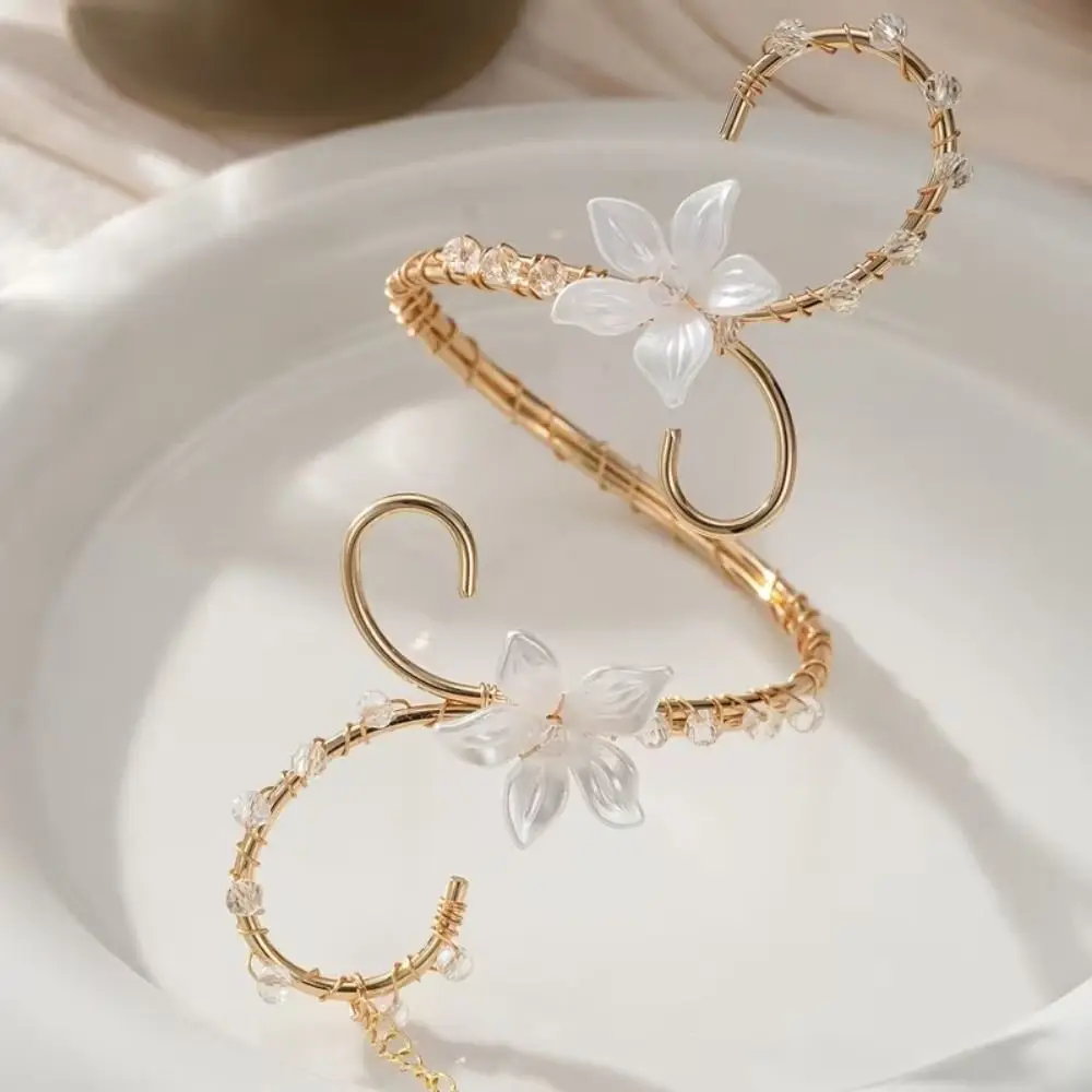 Artificial Integrated Finger Chain Bracelet Six-Leaf Flower Hollow Out Bohemian Finger-Connected Bracelet Exotic Style