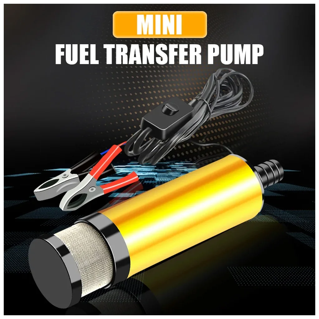 51MM 38MM Car Electric Oil Pump 12V 24V For Pumping Diesel Oil Water Submersible Aluminum Alloy Shell Fuel Transfer Pump