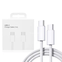 정품 USB-C 고속 충전기 케이블, 애플 아이폰 15 프로 맥스 15 프로 15 펄스 PD 60W USB-C 위빙 충전 데이터 라인 액세서리