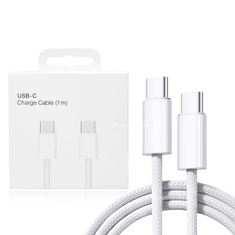 정품 USB-C 고속 충전기 케이블, 애플 아이폰 15 프로 맥스 15 프로 15 펄스 PD 60W USB-C 위빙 충전 데이터 라인 액세서리 