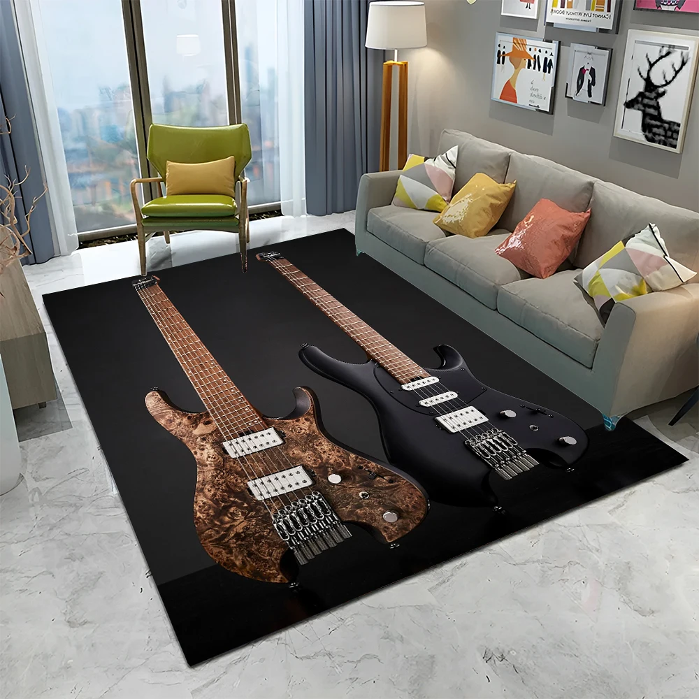 

Electric Guitar 3D Classical Guitar Carpet Rug for Home Living Room Bedroom Sofa Doormat Decor,kids Area Rug Non-slip Floor Mat