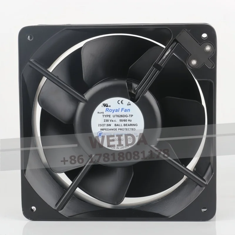 Вентилятор охлаждения Royal Fan AC 230V 23/27.5W DC EC 16055 160X160X55MM 16CM, высокотемпературный, цельнометаллический, UT626DG-TP