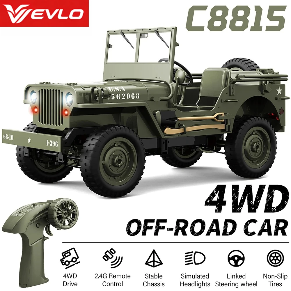 

VEVLO C8815 RC Car Accessories Original Spare Parts Jeep RC Vehicle Tires Motor Receiver Board Winch Metal Drive Shaft
