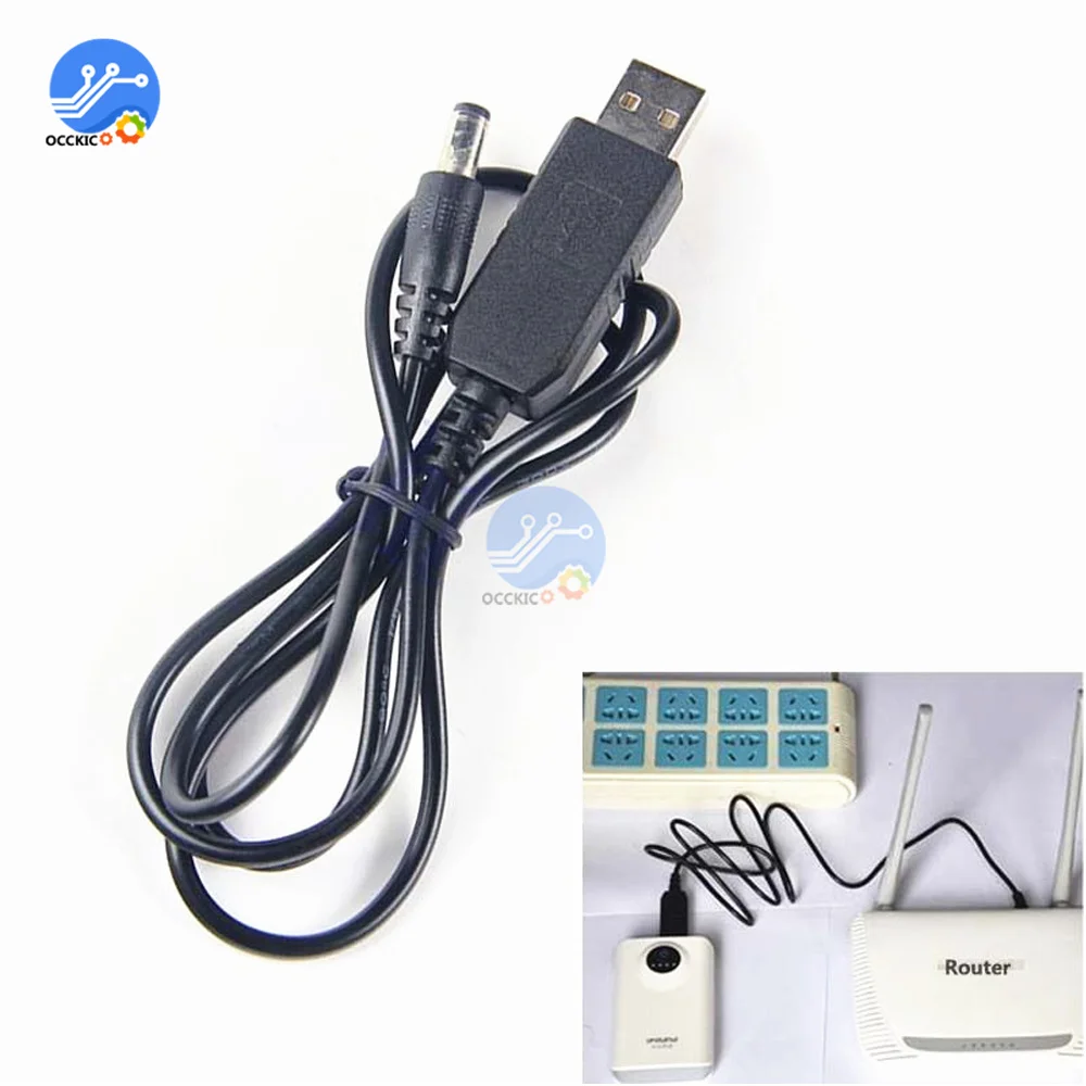 5V to 5V 9V 12V USB Conversion Cable Power Bank Connection Router Connection Cable Boost Cable With Switch