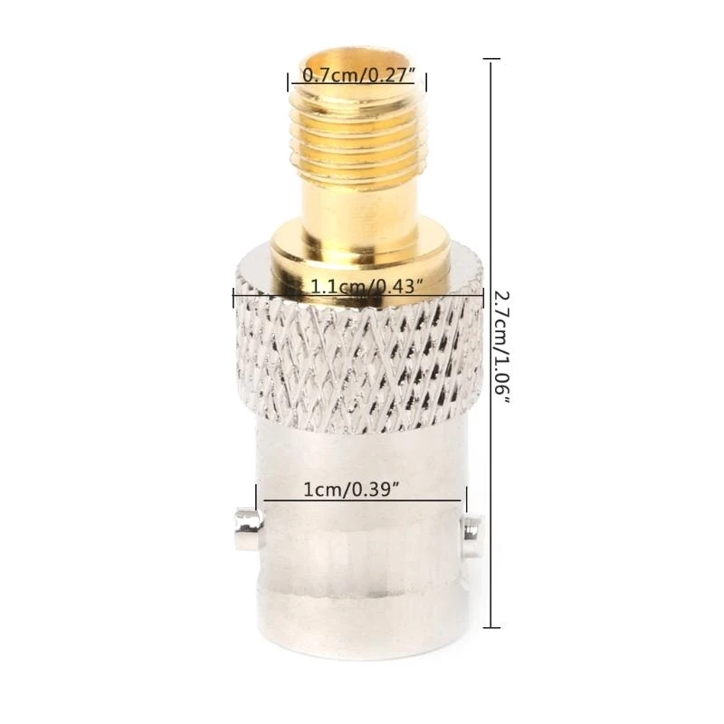 090F BNC Женская заглушка в SMA Женское антенное антенна адаптер медный конвертер разъем соединителя