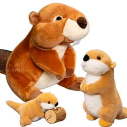 20cm Kawaii Simulation Wild Animal Beaver Plush Doll Lifelike Cute Marmot Beaver Plush Toy Home Decor Gift For Boys And Girls
