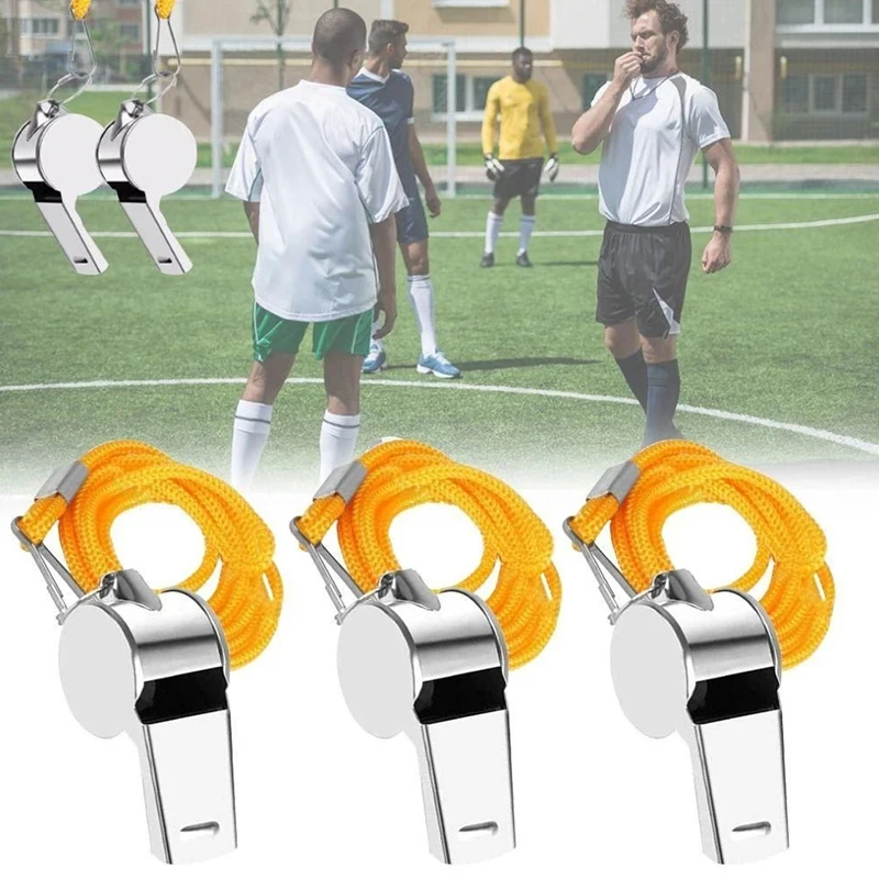 Referee Whistle Metal Whistle Stainless Steel Whistle Sports Whistle Sports Equipment With Hanging Rope