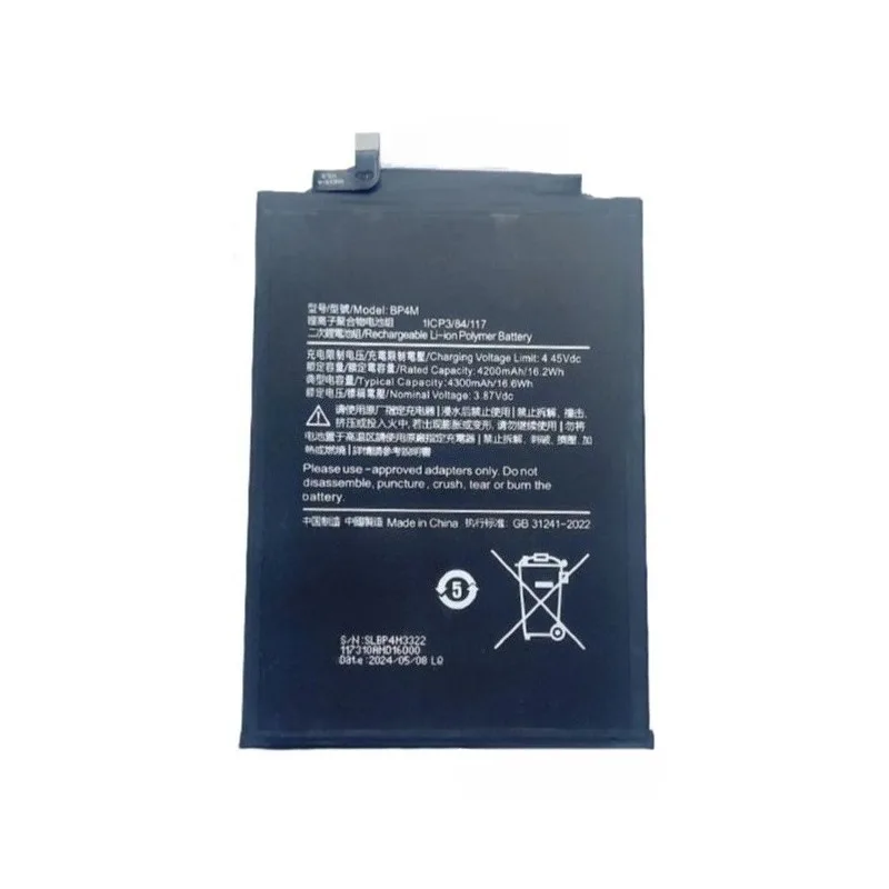 Tablet Battery 3.87V 4300mAh BP4M for Xiaomi Pad 6 Pro Replacement Battery Brand-New High Quality