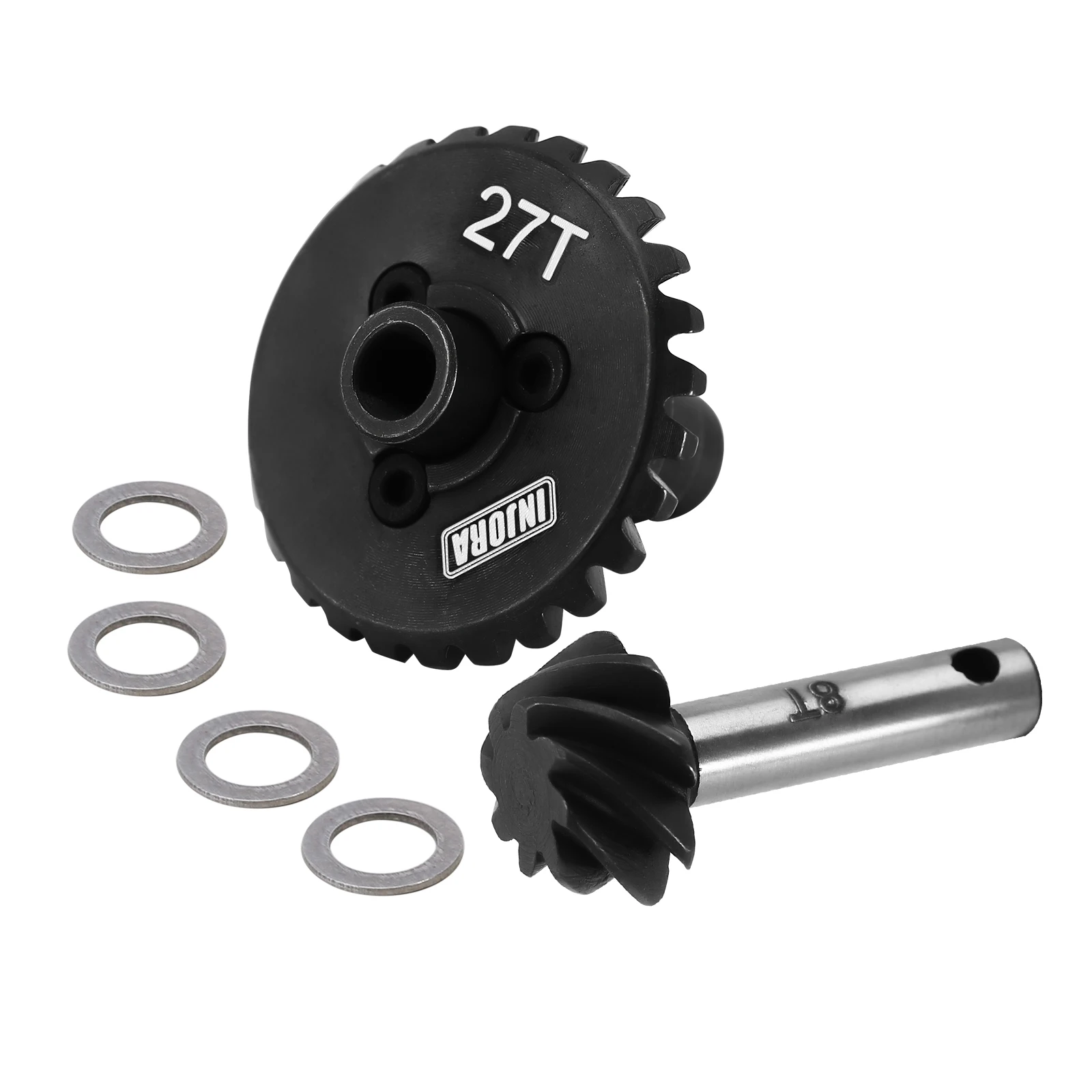 INJORA Overdrive Underdrive Steel Helical Axle Gears For 1/10 RC Crawler SCX10 II 90046 SCX10 III SCX10 Pro