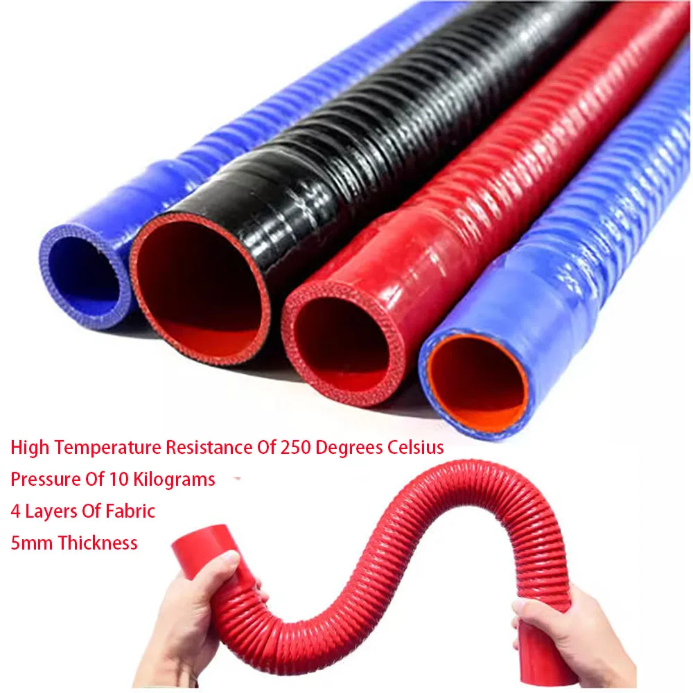 Black Car Radiator Intake Pipe Flexible Variable Diameter Silicone Hose High Pressure And High Temperature