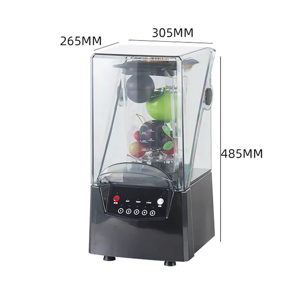 커버가있는 상업용 블렌더 스무디 기계 Juicer Ice Crushed Machine 두유 기계 곡물 전기 블렌더 Juicer
