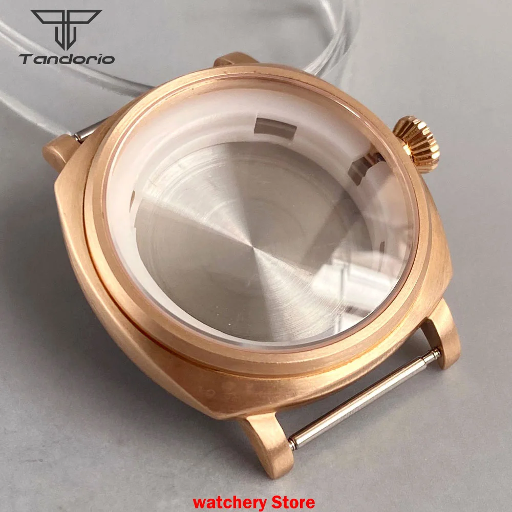 42mm CUSN8 Bronze Square/Steel Watch Case Sapphire Fit NH35 NH36 ETA2824 PT5000 Movement 200m Waterproof Military Watch Parts