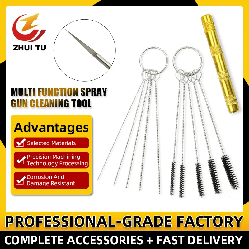 

11Pcs/Set Airbrush Cleaning Kit Spray Gun Nozzle Cleaning Kit Needle & Brush Set AirBrush Portable Clean Tools