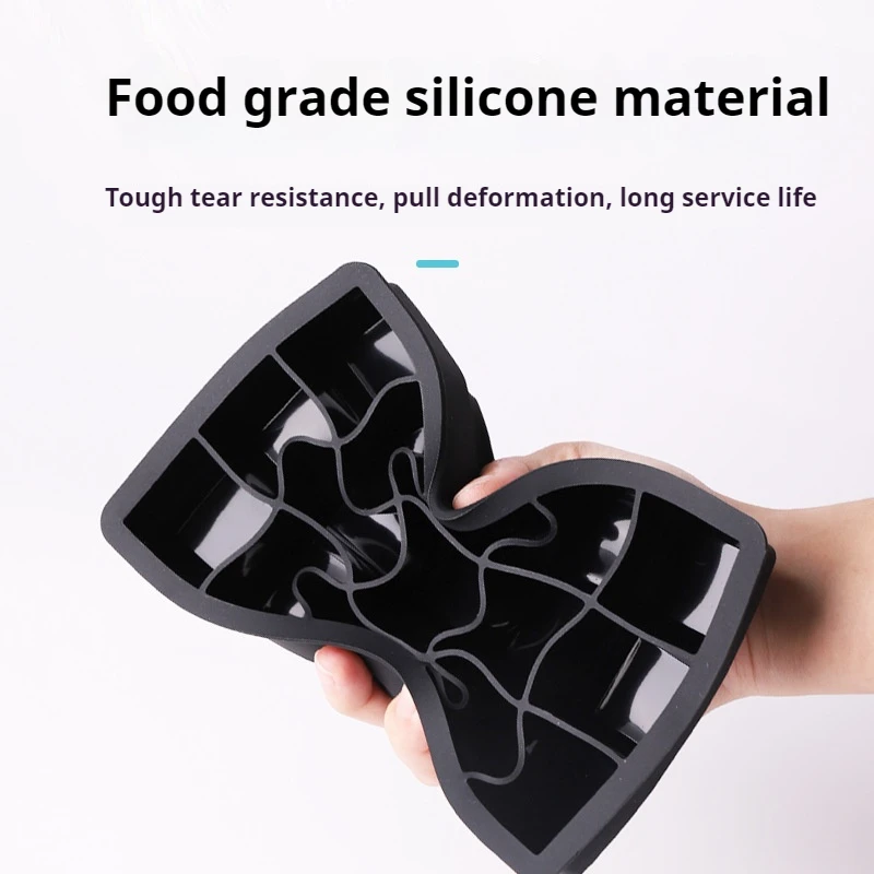4/6/8 Grid Big Square Ice Cube Molds DIY Ice Maker Cube Tray Durable Bar Pub Wine Ice Blocks Maker ﻿For Whiskey Cocktail Wine