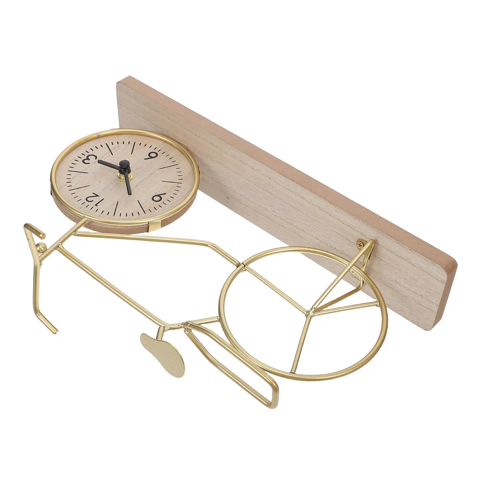 

Vintage Metal Bicycle Desk Clock Retro Bike Shaped Decorative Table Clock for Office Shelf Living Room Vintage Analog Desk Decor