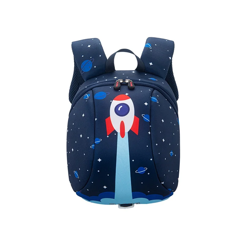 Children Anti Lost Cartoon Rocket Small Backpacks with Angel Wings 2022 New Girl Boy Cute Waterproof Kindergarten Schoolbags Hot