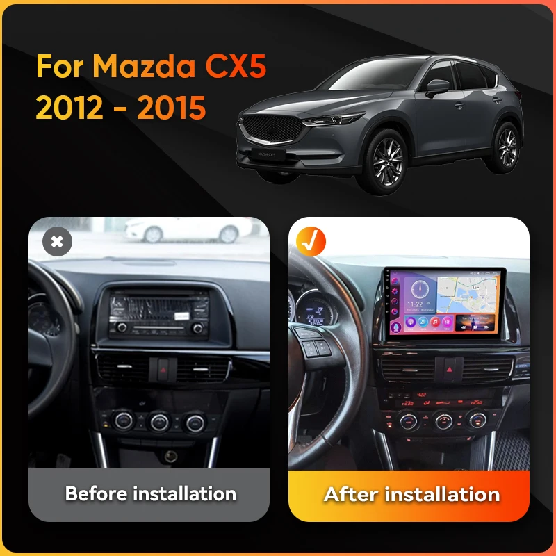 QSZN For Mazda CX5 CX-5 2012-2015 Car Radio Android 13 Car Multimedia Player GPS Navigation CarPlay GPS 4G Auto Stereo RDS BT