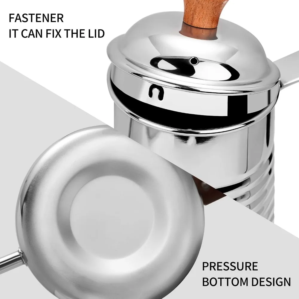 Elegant 700ml Gooseneck Kettle, Precision Pour Over Coffee & Tea, Stainless Steel, Wood Handle, Gift Box - view 3