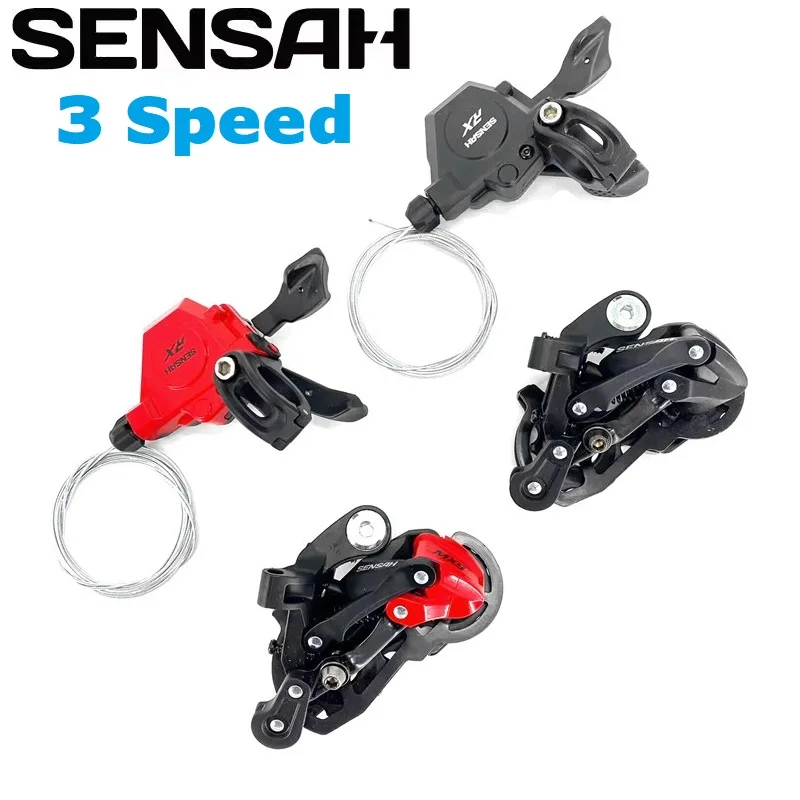 SENSAH MX9 412 Folding Bike 3 Speed Rear Derailleur Front Shift Lever Folding Bicycle Parts Bike Derailleurs Shifter