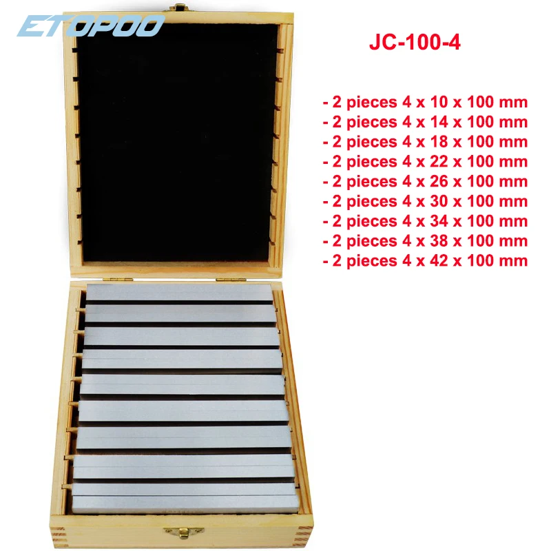 18pcs/20pcs Precision Parallel Conjunto de 150 mm/100 mm conjunto de blocos paralelos paralelo bloco de calibre CNC Pads de moagem