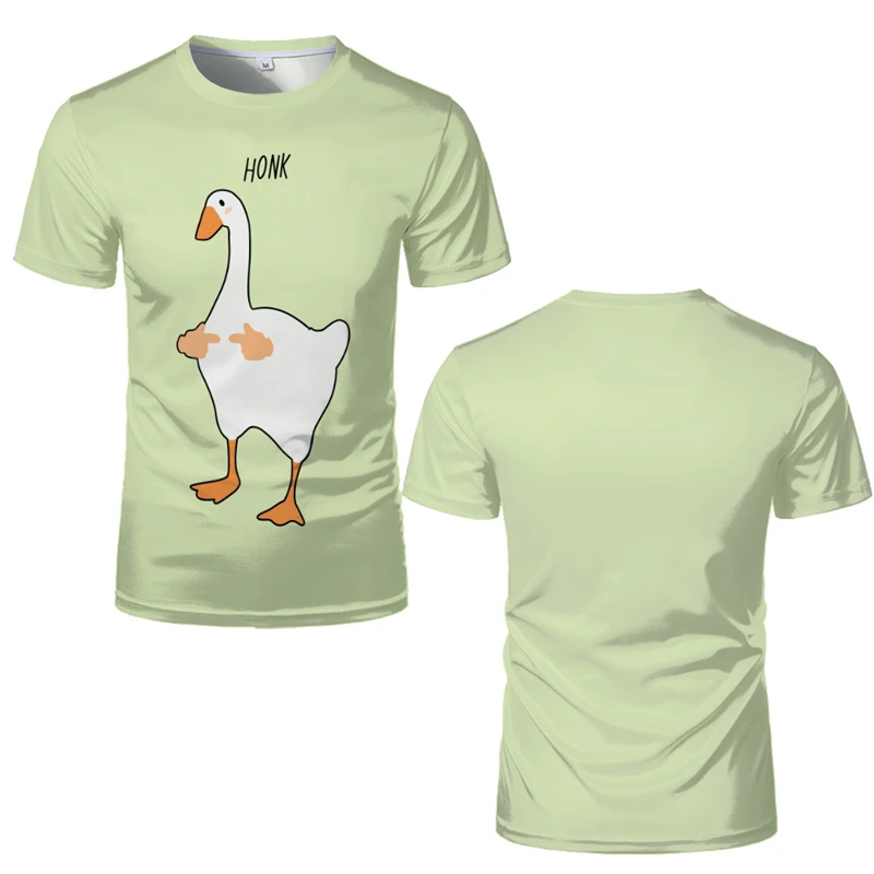 Funny Goose Graphic T Shirts For Men Summer Fashion Short Sleeve 3D Animals Printed T-shirts Trendy Streetwear Oversized Tees