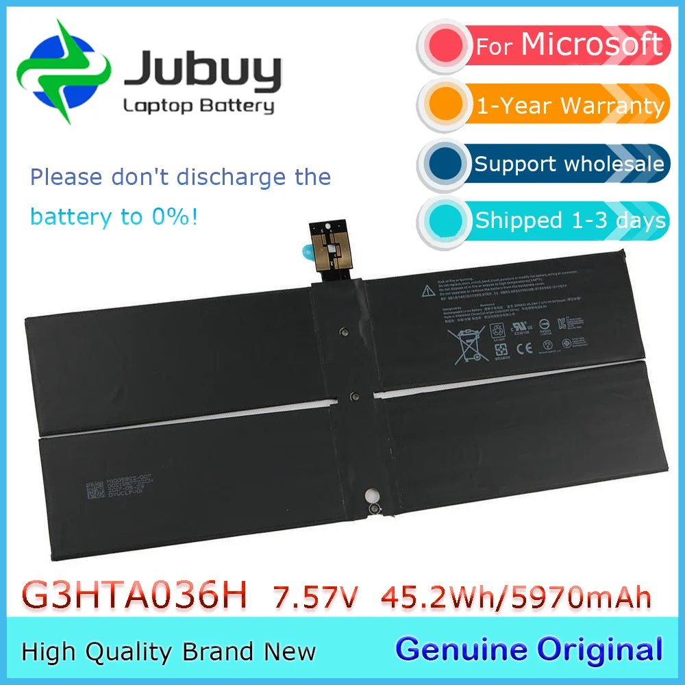 G3HTA036H 7.57V 45.2Wh Original Laptop Battery for Microsoft Surface 1/2 Gen 1769 1782 DYNK01