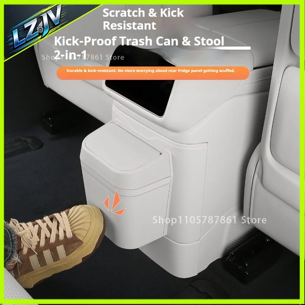 Fit For LYNK & Co 900 2025+ Car Specialized Trash Can Rear Refrigerator Anti Kick Pad Protective Cover Interior Modification