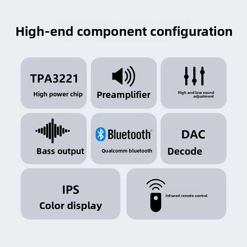 Brzhifi damp-30a audiophile-class for home desktop high-power bluetooth 5.2 200w digital power amplifier class d
