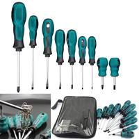 9-Piece Screwdriver Set Precision Screwdriver Magnetic Tips Slotted Screwdriver Bit Set Magnetic Cushion Grip Hand Tools