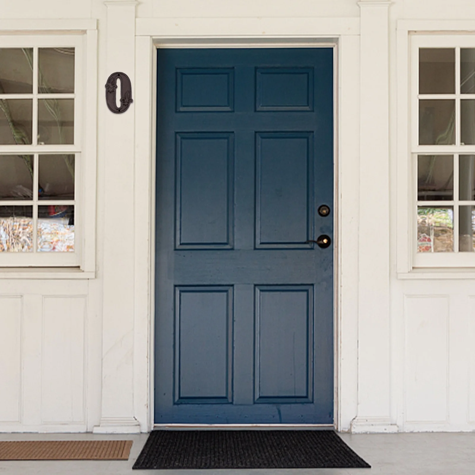 

Decorative Cast Iron Door Numbers Irregular Design Mounting Screws Included 0 Door Number Cast Iron Number