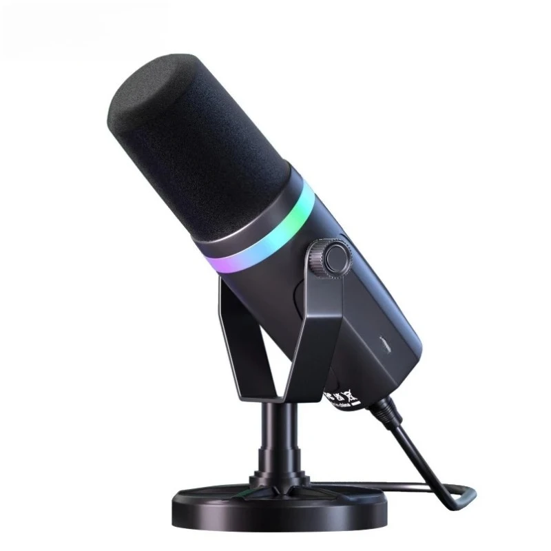 S3000 USB/XLR Dynamic Microphone With Headphone Jack/RGB/Mute for Mixer PC Gaming Recording Streaming PS5/4 AmpliGame