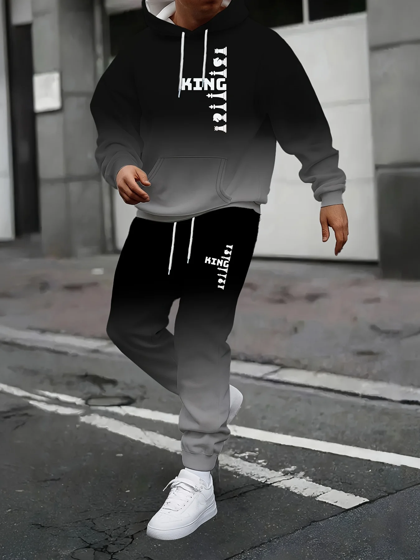 

Autumn and Winter Men Hoodie Set Men 3D Sports Set Long Sleeve Hoodie Men Fashion Sports Comfort Set Quick Drying and Breathable