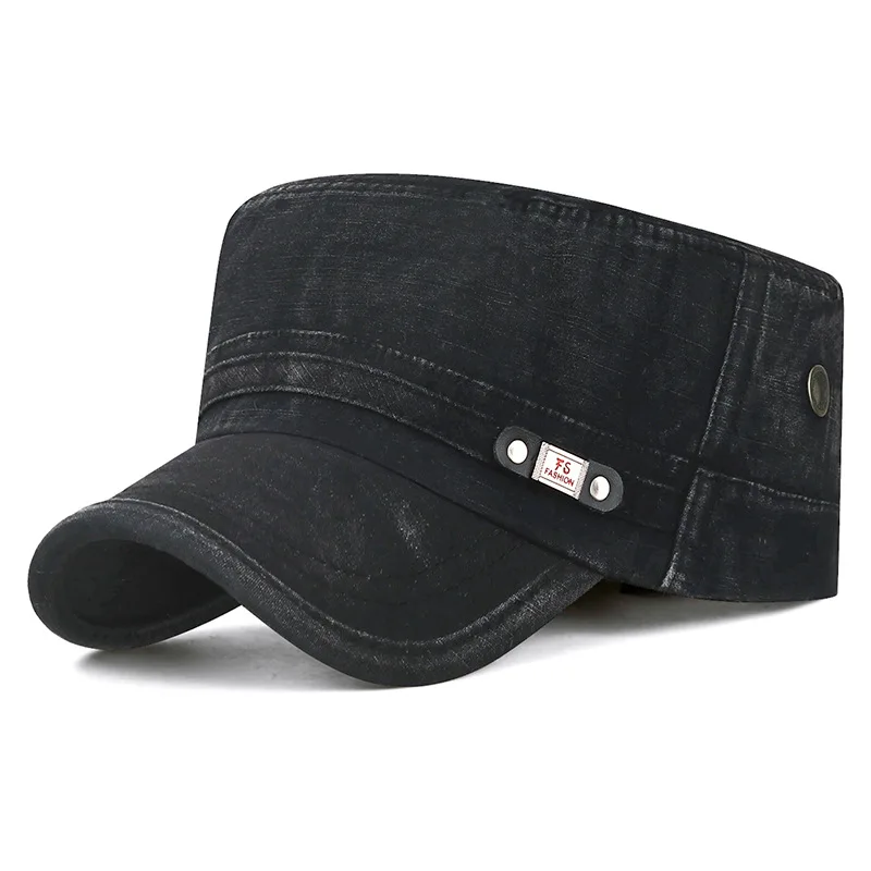 New Autumn Vintage Distressed Washable Cotton Flat Caps Military Hats Men's Cap Camping Fishing Hat gorras 모자 кепка casquette