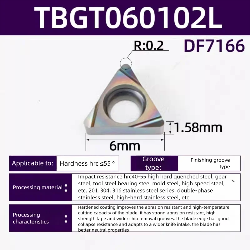 

10 шт. TBGT060102 TBGT060104TBGT060102L TBGT060104L TBMT060102 TBMT060104 твердосплавная вставка с ЧПУ из цементированного карбида
