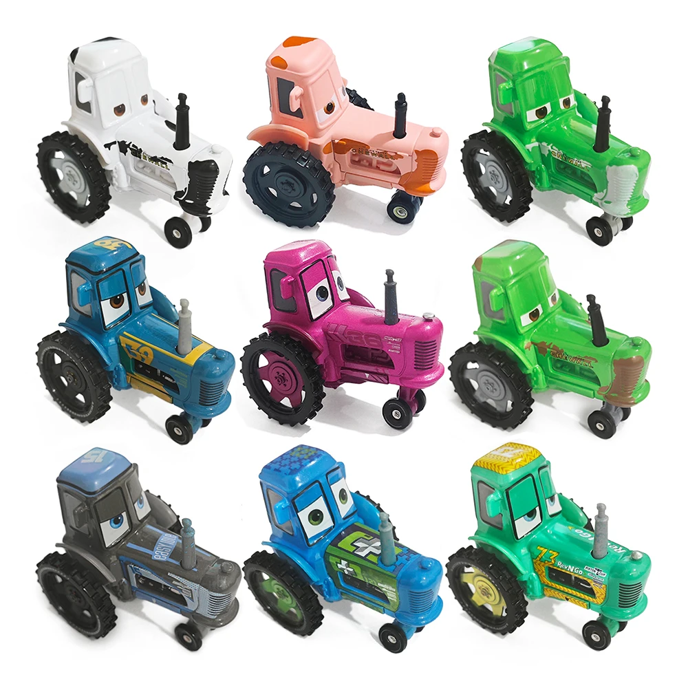Cartoon Pixar Cars Traktoren 1/55 Metall-Druckguss-Modellauto Legierungsmaterial Anime-Figur Sammlerstücke Rennspielzeug Geburtstagsgeschenke