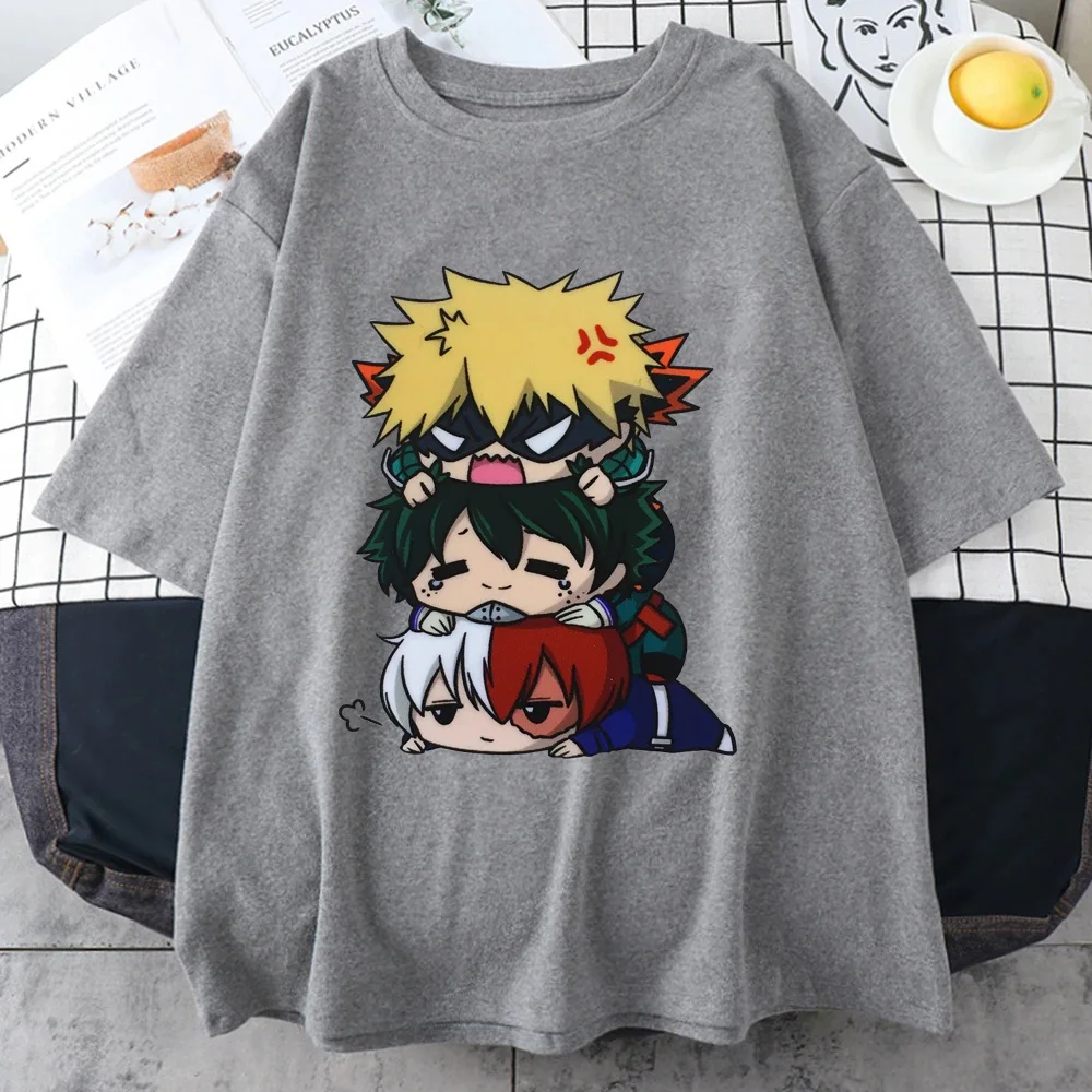 Cute Cartoon Print T-shirt Unisex Fashion Anime Harajuku T-shirt Summer Casual Personality Funny Round Neck T-shirt