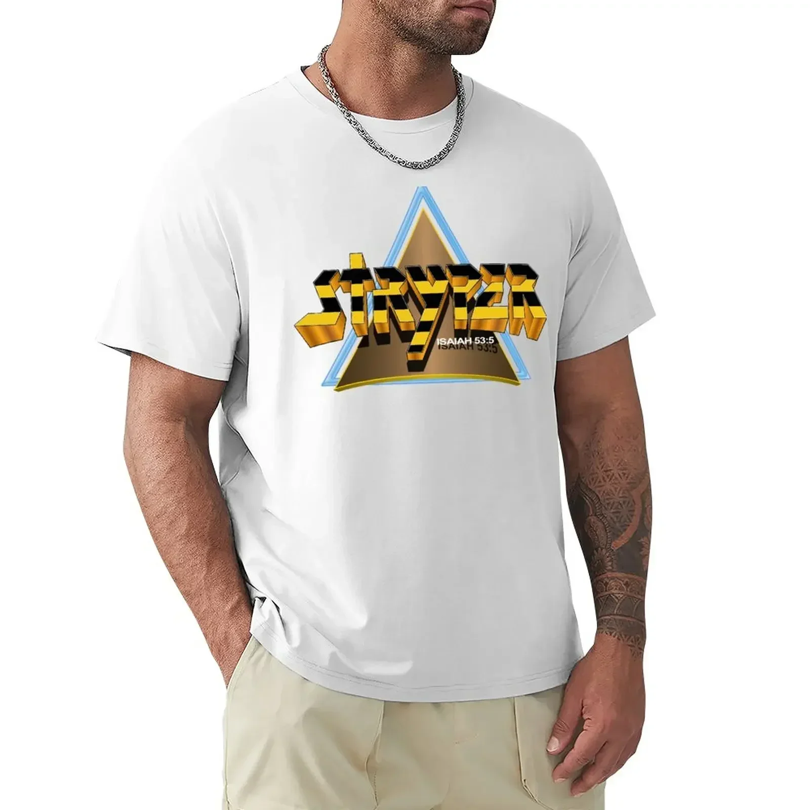 plain t-shirt sweat shirts tops Men's cotton t-shirt Stryper - Logo w/ Triangle T-Shirt 2024 Summer vintage funny Short Sleeve