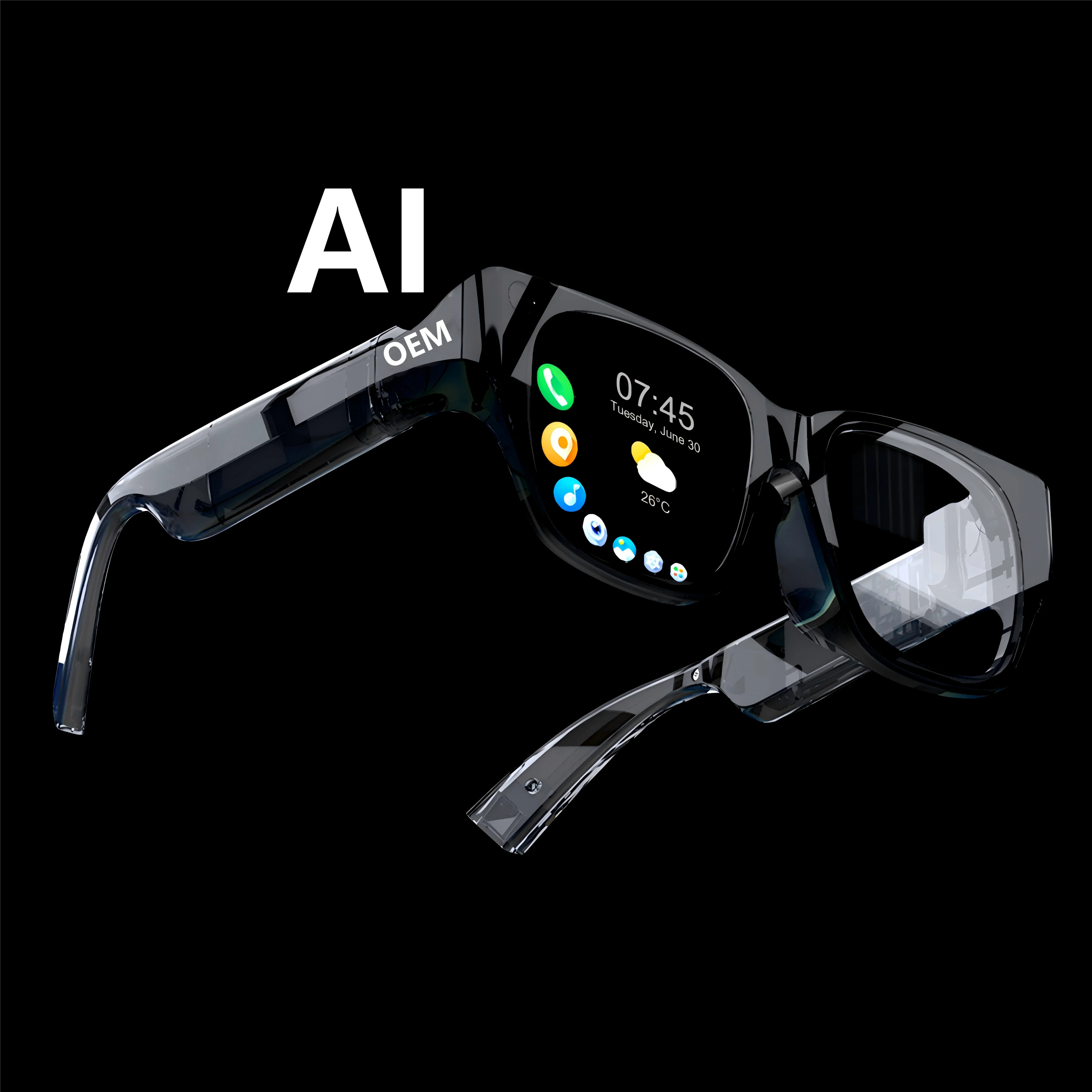 INMO Air2 Style Smart AR Glasses 3D Real-Time Text Translation and 3D Prompt with RGB Camera Full-Color True Wireless