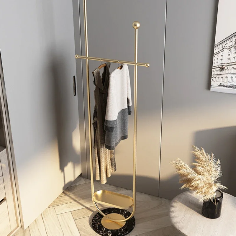 Modern Minimalist Metal Coat Rack Hat Stand Floor Hanger Bedroom Living Room Hanging Clothes Light Luxury