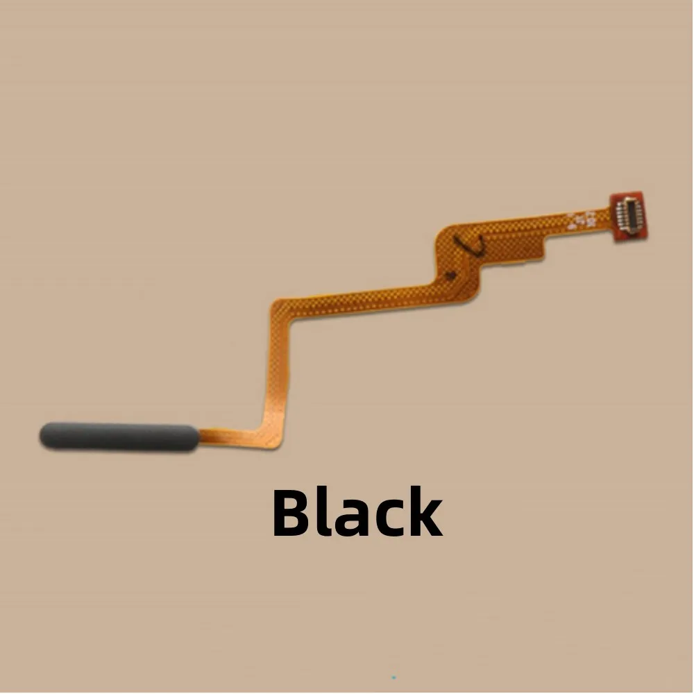 Chave lateral do celular com cabo plano para 11T, reparo de celular, peças de reposição, botão de alimentação, impressão digital, preto, prata, 1 pc