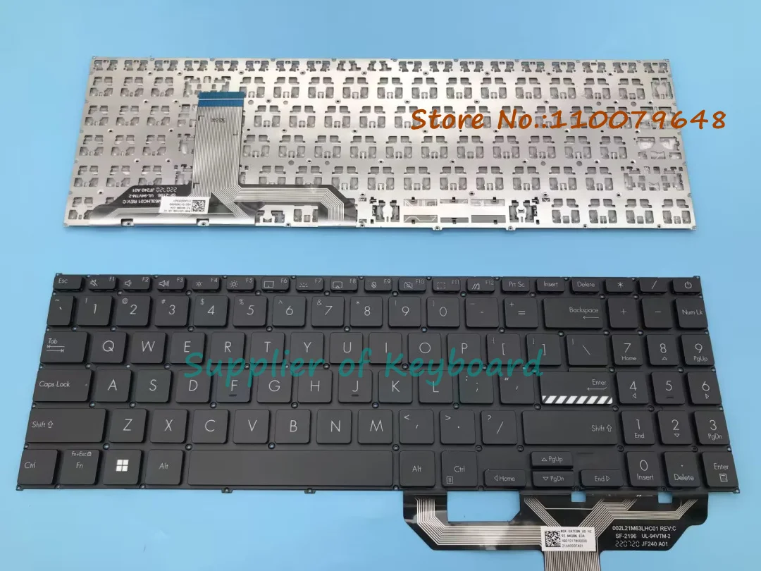 

NEW For ASUS M1503Q X1502 X1502ZA X1502VA M1502Z X1603Z X1603ZA Laptop English Keyboard Black/Silver