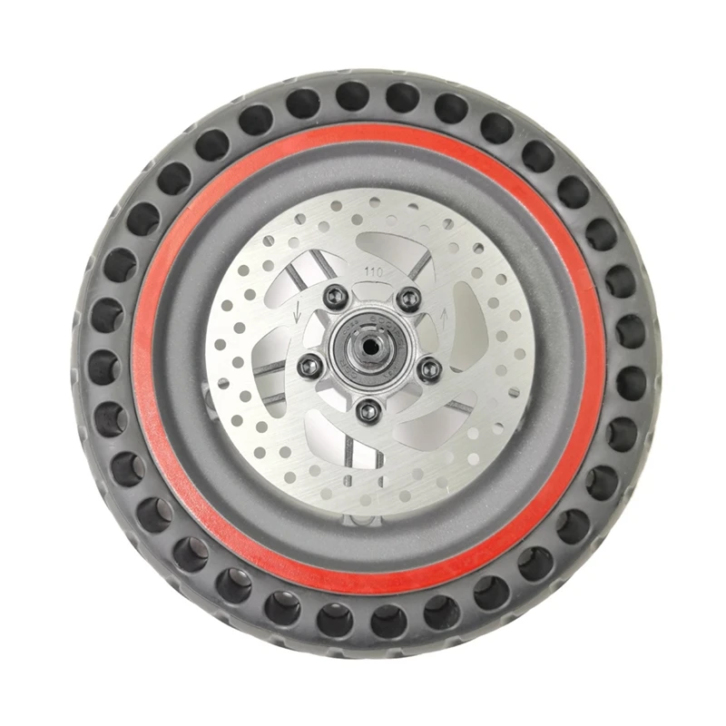 

Electric Scooter 8.5 Inch Honeycomb Rear Wheel Tire Aluminum Alloy Explosion-Proof Tire 110Mm Brake Disk For Xiaomi M365