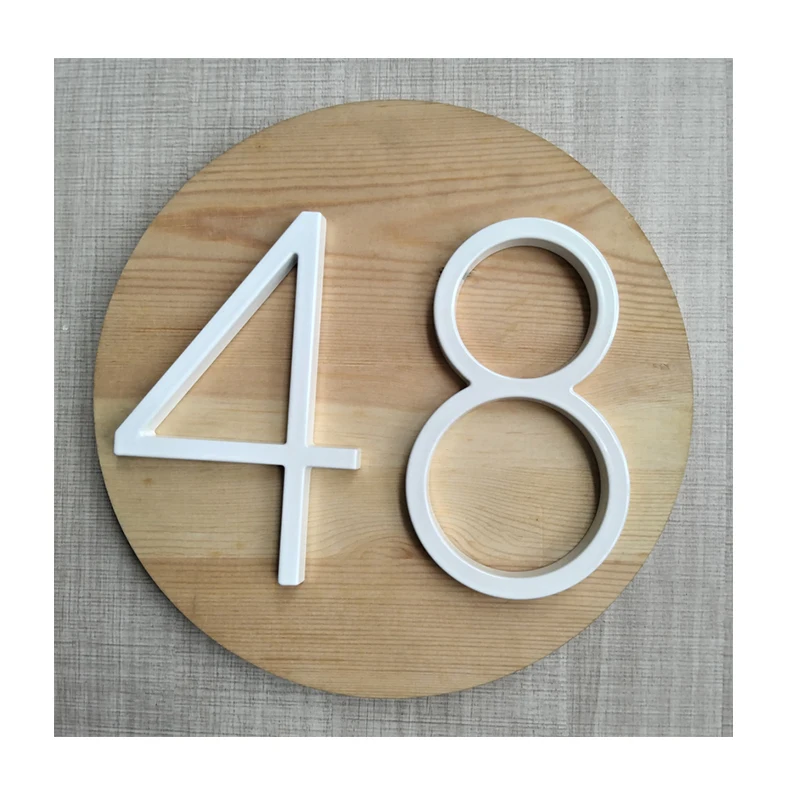 152 مللي متر الأبيض العائمة البيت الحديث رقم huinummer باب أرقام عنوان المنزل للمنزل الرقمية لوحات تسجيل في الهواء الطلق 6 في. #0-9