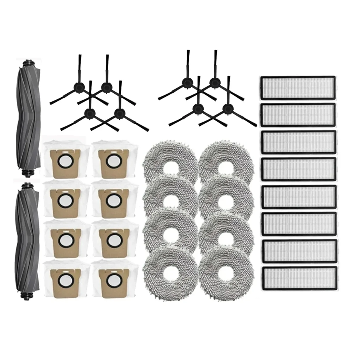 Kit d'accessoires pour aspirateur Bot L20 Ultra / X20 Pro, pièces de rechange, brosse latérale principale, filtre Hepa, vadrouille, sac à poussière